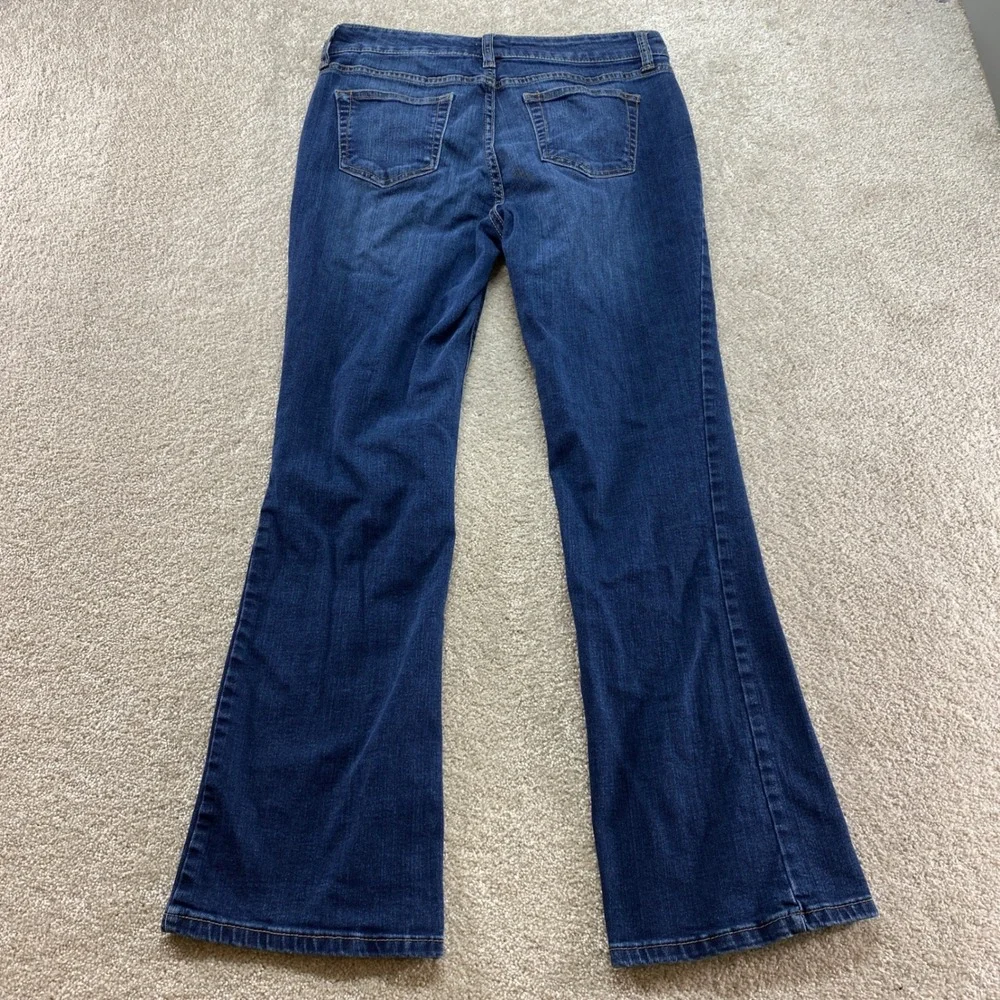 St. John's Bay Bootcut Jeans Womens 6P Blue Excellent Stretch Dark Wash Petite‎